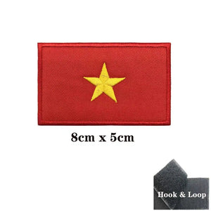 Vietnam Flag Patch - Iron On/Hook & Loop Patch