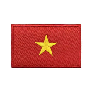 Vietnam Flag Patch - Iron On/Hook & Loop Patch