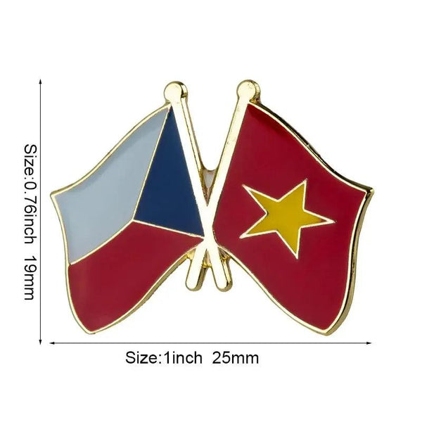 Vietnam Friendship Flag Lapel Pin Collection - Enamel Pin Flag