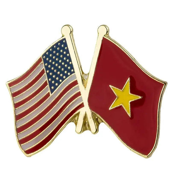 Vietnam Friendship Flag Lapel Pin Collection - Enamel Pin Flag