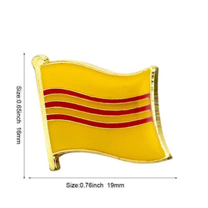 Vietnam Friendship Flag Lapel Pin Collection - Enamel Pin Flag