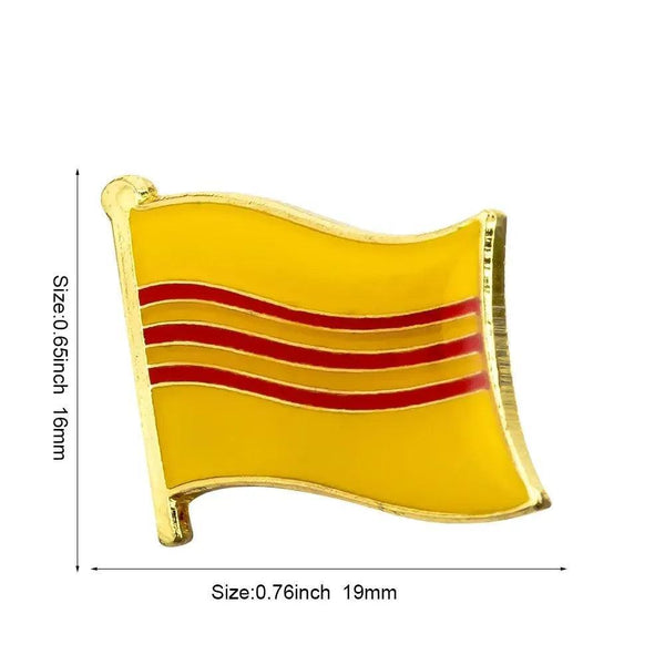 Vietnam Friendship Flag Lapel Pin Collection - Enamel Pin Flag
