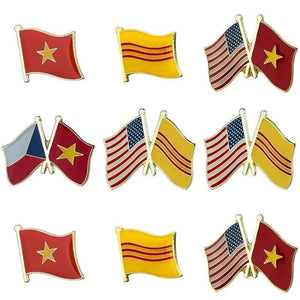 Vietnam Friendship Flag Lapel Pin Collection - Enamel Pin Flag