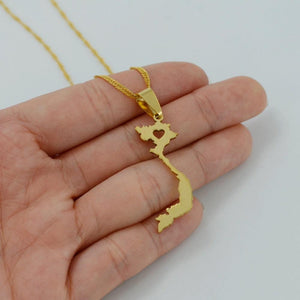 Vietnam Map Necklace