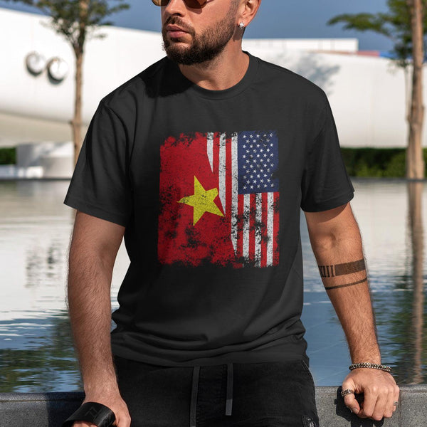 Vietnam USA Flag - Half American T-Shirt