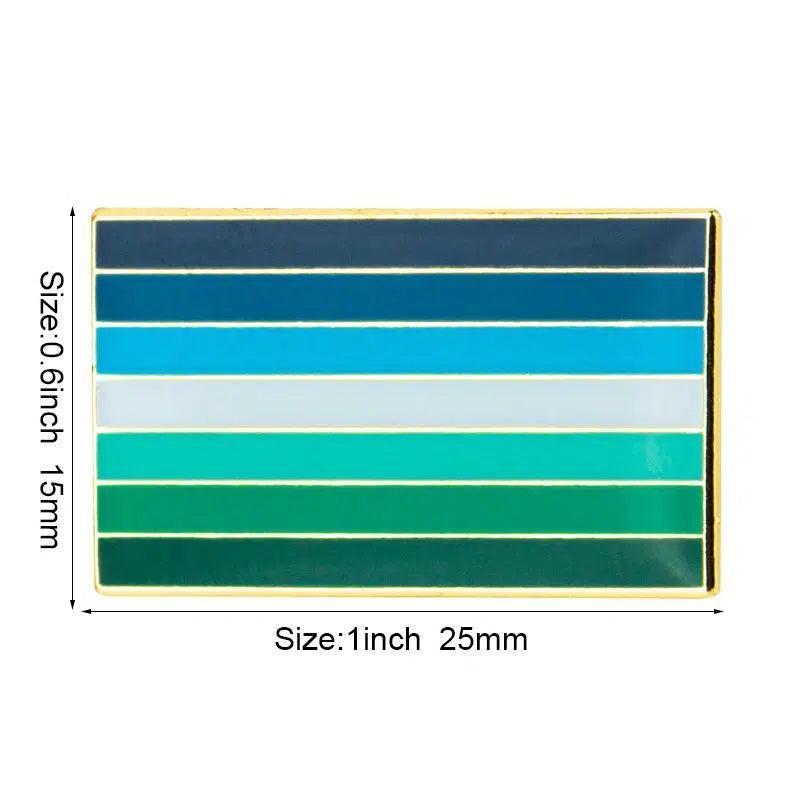 Vincian Pride Flag Lapel Pins - LGBTQIA2S+ Enamel Pin Flag