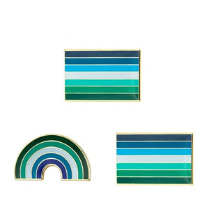 Vincian Pride Flag Lapel Pins - LGBTQIA2S+ Enamel Pin Flag