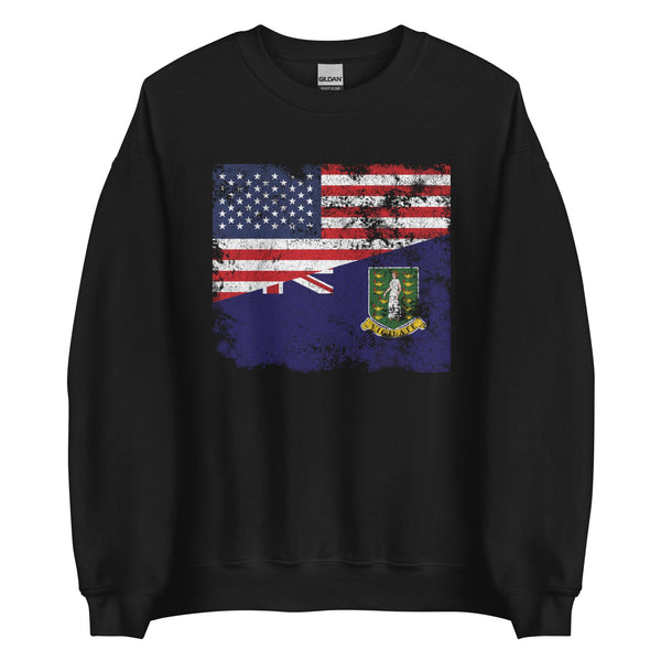 Virgin Islands UK USA Flag Sweatshirt