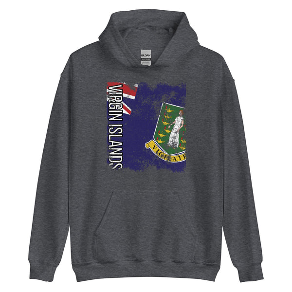 Virgin Islands Uk Flag - Distressed Flag Hoodie