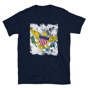 Virgin Islands Usa Flag - Distressed Flag T-Shirt