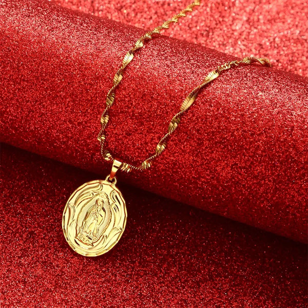 Virgin Mary Pendant Necklace