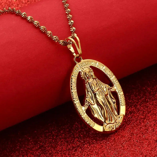 Virgin Mary Pendant Necklace