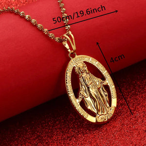 Virgin Mary Pendant Necklace