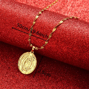 Virgin Mary Pendant Necklace