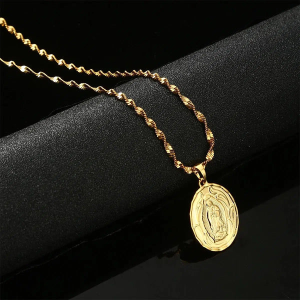 Virgin Mary Pendant Necklace