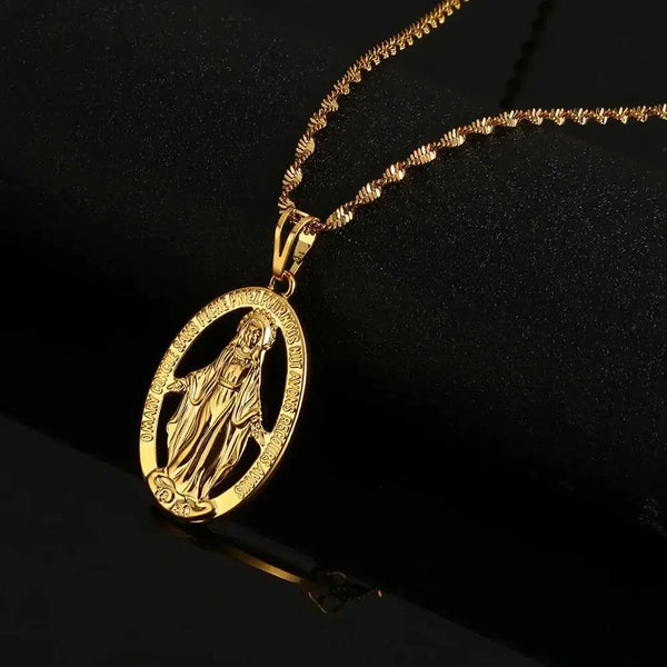 Virgin Mary Pendant Necklace