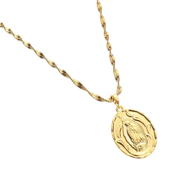 Virgin Mary Pendant Necklace