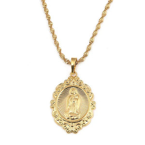 Virgin Mary Pendant Necklace