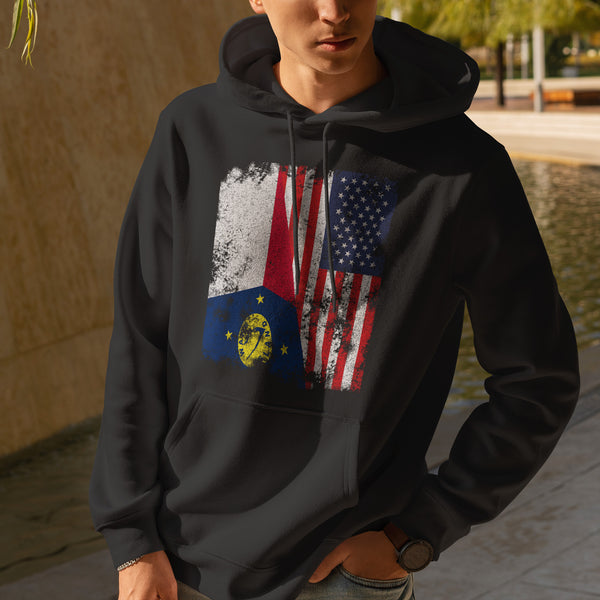 Wake Island USA Flag Hoodie