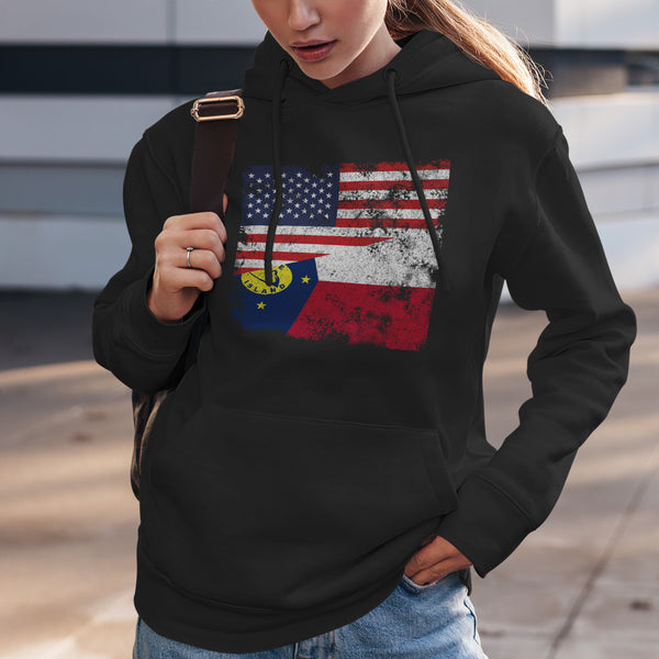 Wake Island USA Flag Hoodie