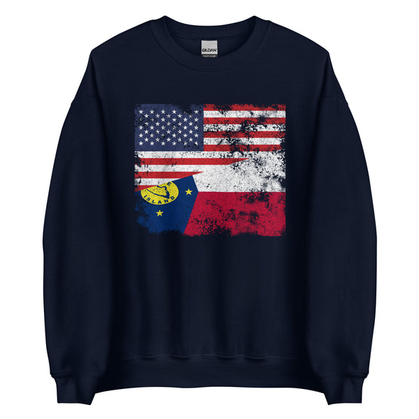 Wake Island USA Flag Sweatshirt
