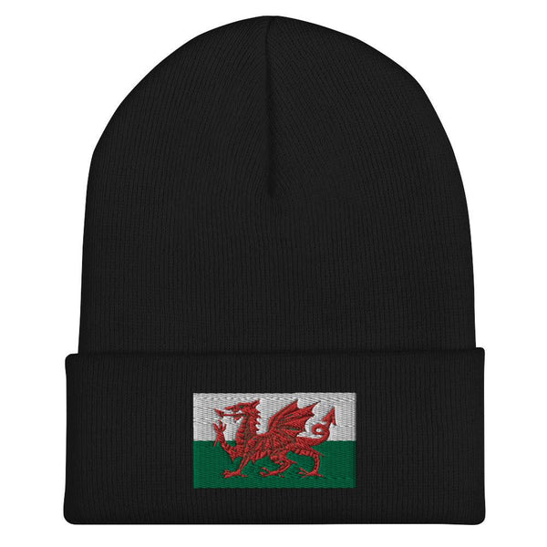 Wales Flag Beanie - Embroidered Winter Hat