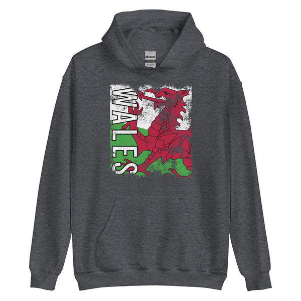 Wales Flag - Distressed Flag Hoodie