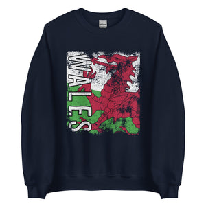 Wales Flag - Distressed Flag Sweatshirt