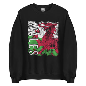 Wales Flag - Distressed Flag Sweatshirt