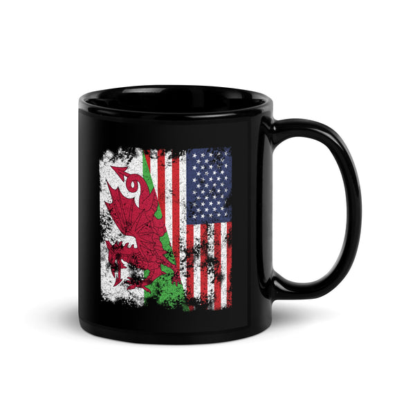 Wales USA Flag - Half American Mug