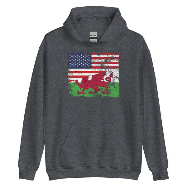 Wales USA Flag Hoodie