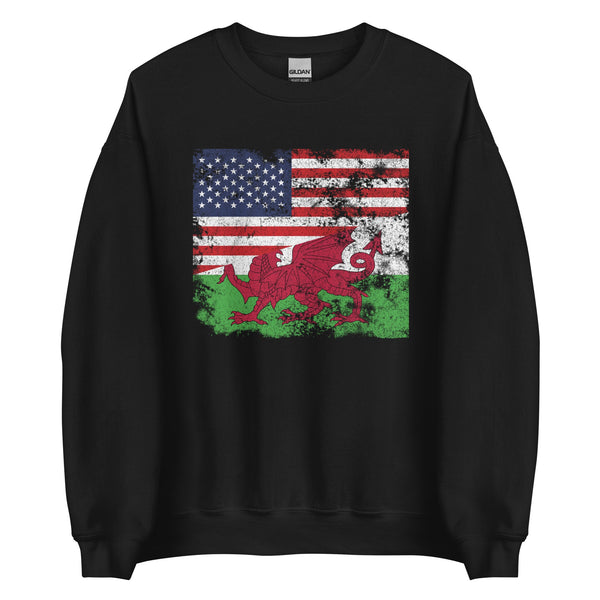 Wales USA Flag Sweatshirt