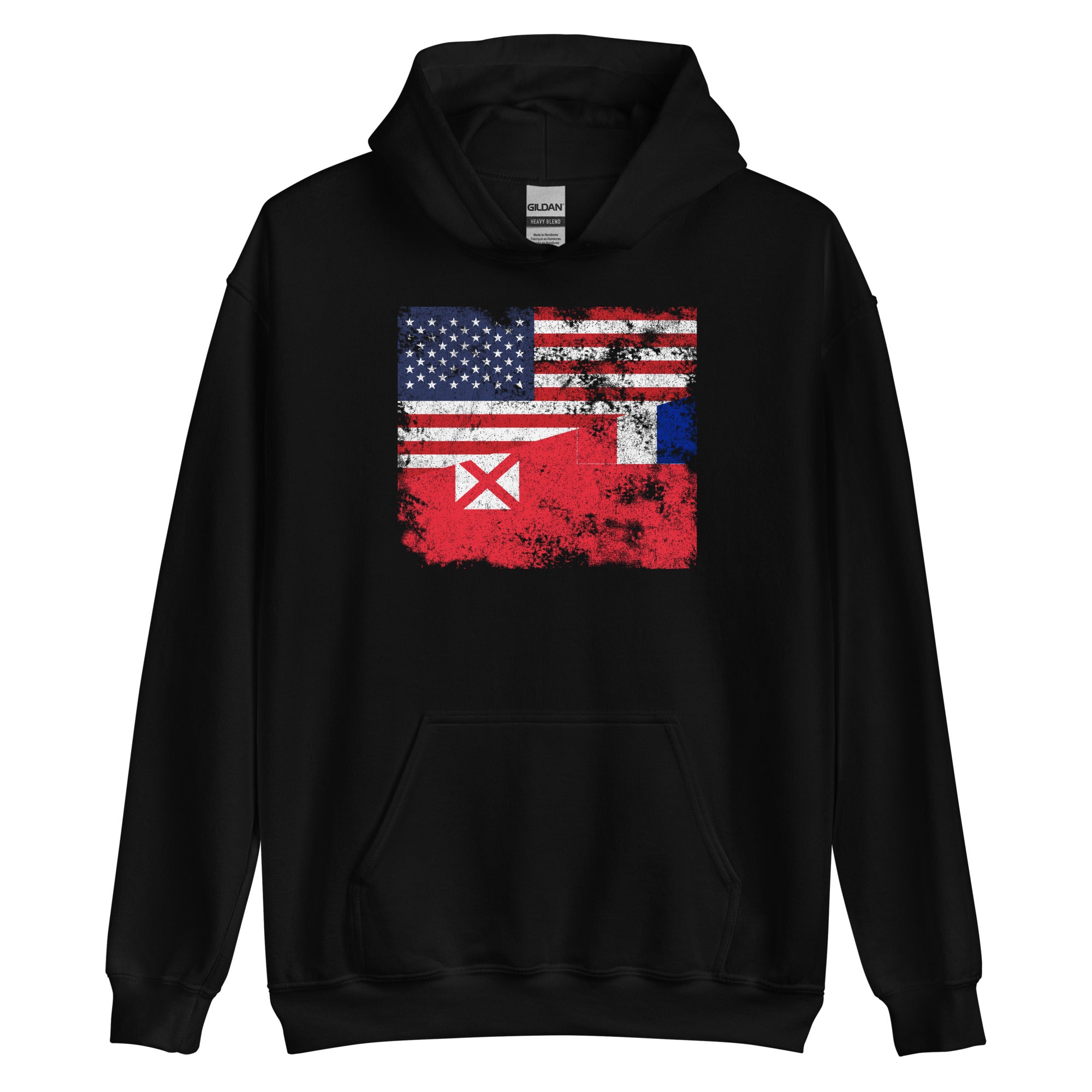 Wallis and Futuna USA Flag Hoodie