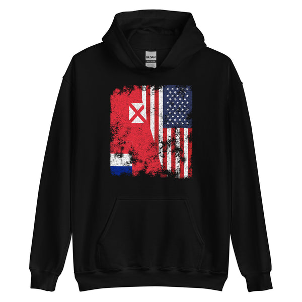 Wallis and Futuna USA Flag Hoodie