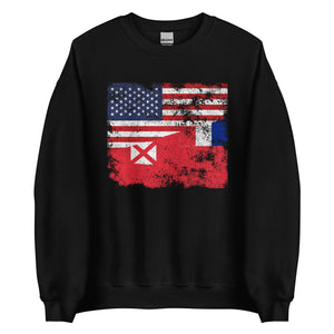 Wallis and Futuna USA Flag Sweatshirt