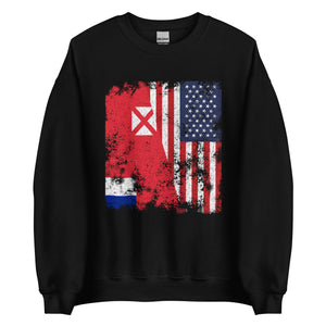 Wallis and Futuna USA Flag Sweatshirt