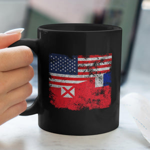 Wallis and Futuna USA Flag Mug