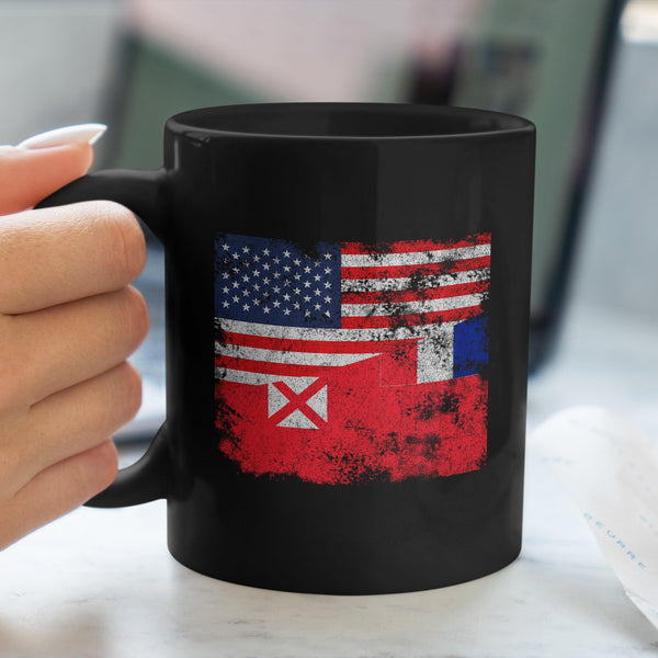 Wallis and Futuna USA Flag Mug
