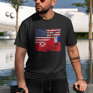 Wallis and Futuna USA Flag T-Shirt