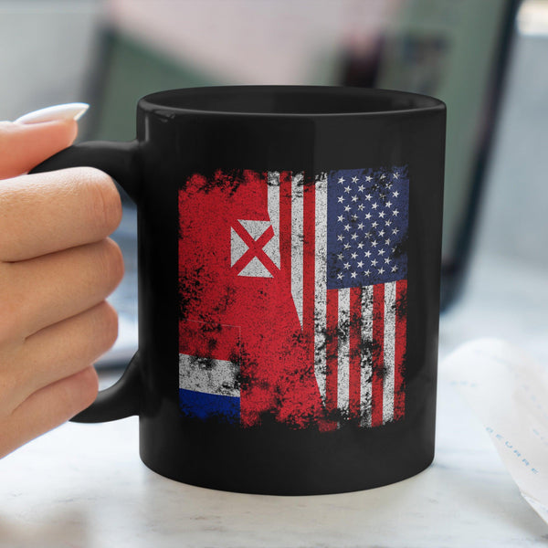 Wallis and Futuna USA Flag Mug