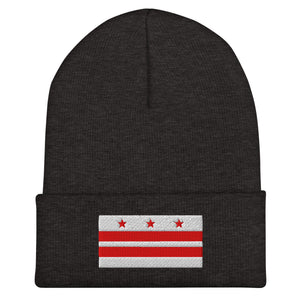 Washington DC Flag Beanie - Embroidered Winter Hat