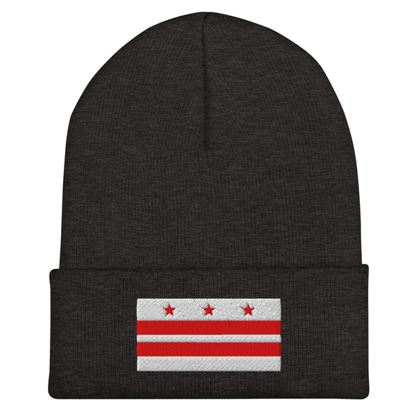 Washington DC Flag Beanie - Embroidered Winter Hat