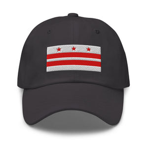 Washington DC Flag Cap - Adjustable Embroidered Dad Hat