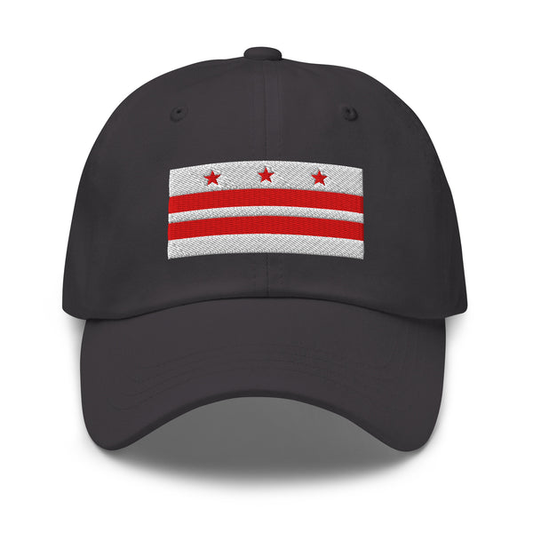 Washington DC Flag Cap - Adjustable Embroidered Dad Hat