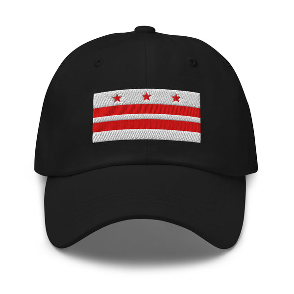 Washington DC Flag Cap - Adjustable Embroidered Dad Hat