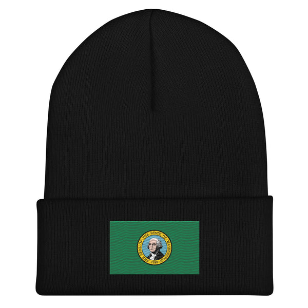 Washington State Flag Beanie - Embroidered Winter Hat