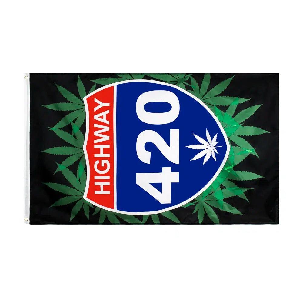 Weed Flag - 90x150cm(3x5ft) - 60x90cm(2x3ft) Marijuana Leaf Flag