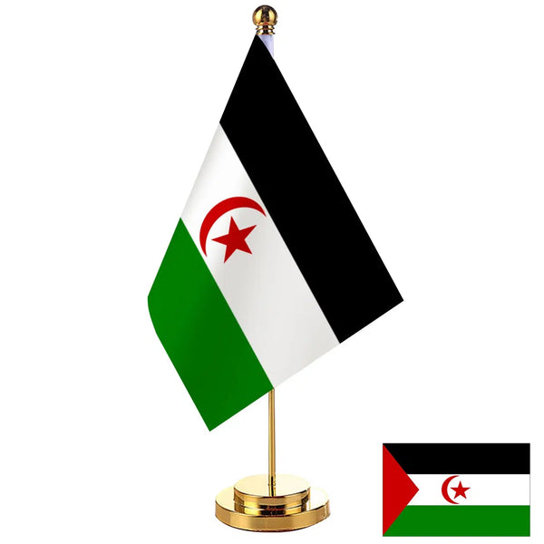 Western Sahara Desk Flag - Small Office Table Flag