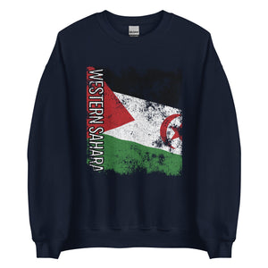 Western Sahara Flag - Distressed Flag Sweatshirt