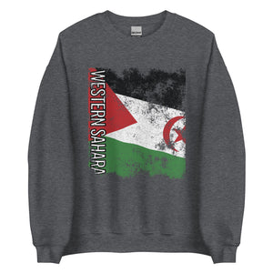 Western Sahara Flag - Distressed Flag Sweatshirt